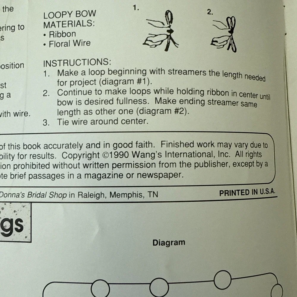 Classic Beginnings for Your Wedding BKW129 (1990) –‎ Instructions for Wedding